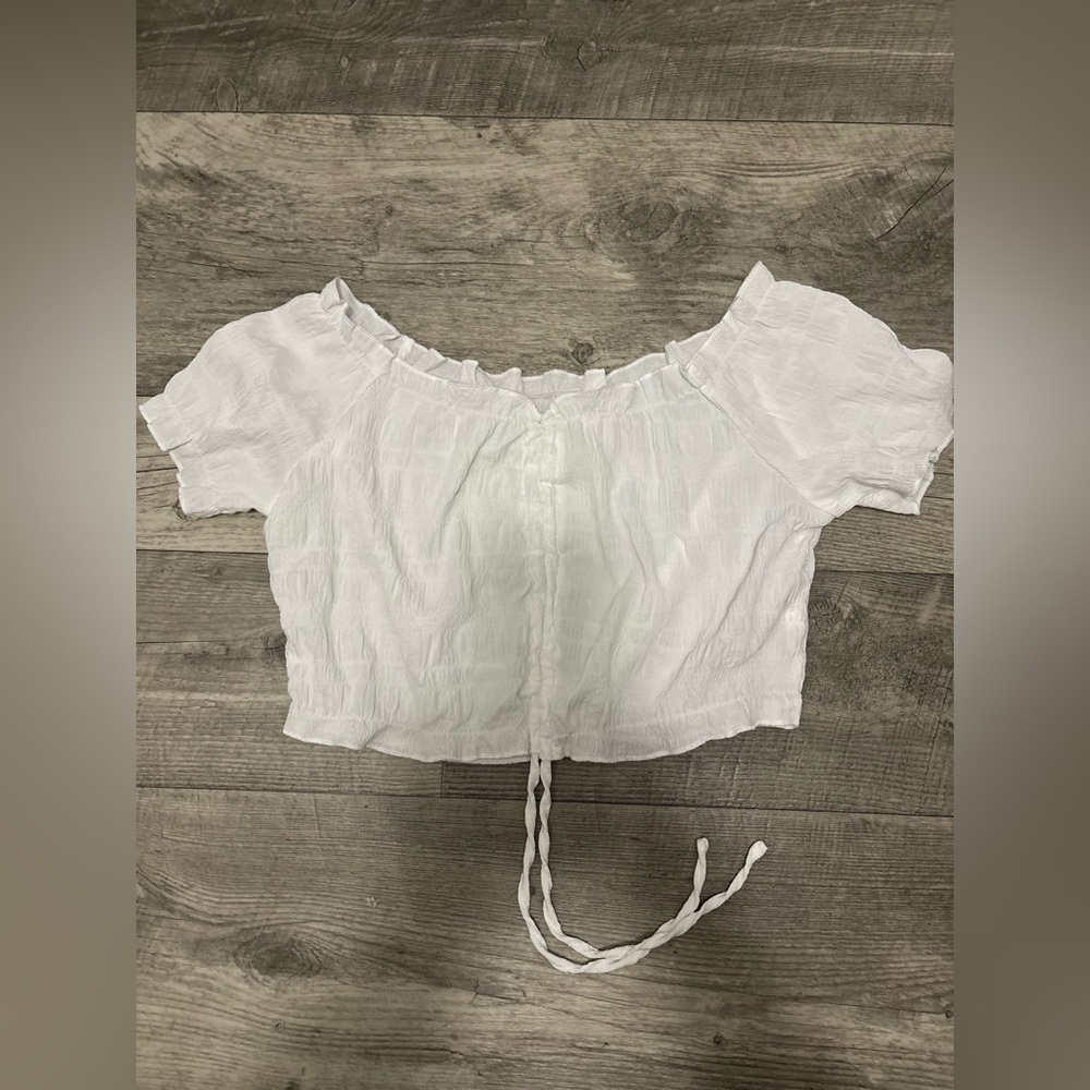 over the shoulder crop top